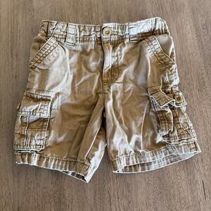 Healthtex Toddler Boys Brown 100% Cotton Adjustable Waist Cargo Shorts 3T